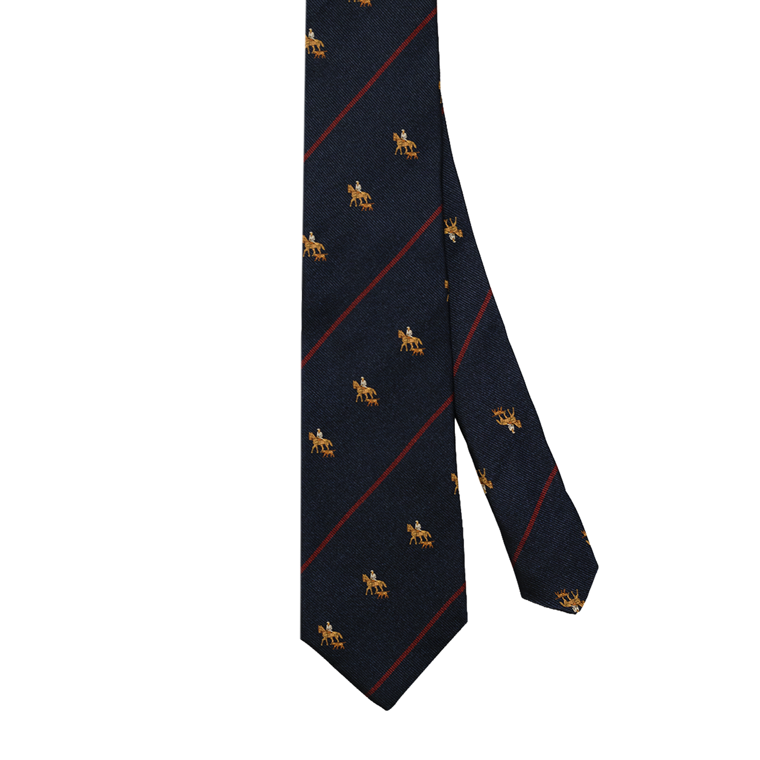 Navy / Red Horse & Hound Club Tie
