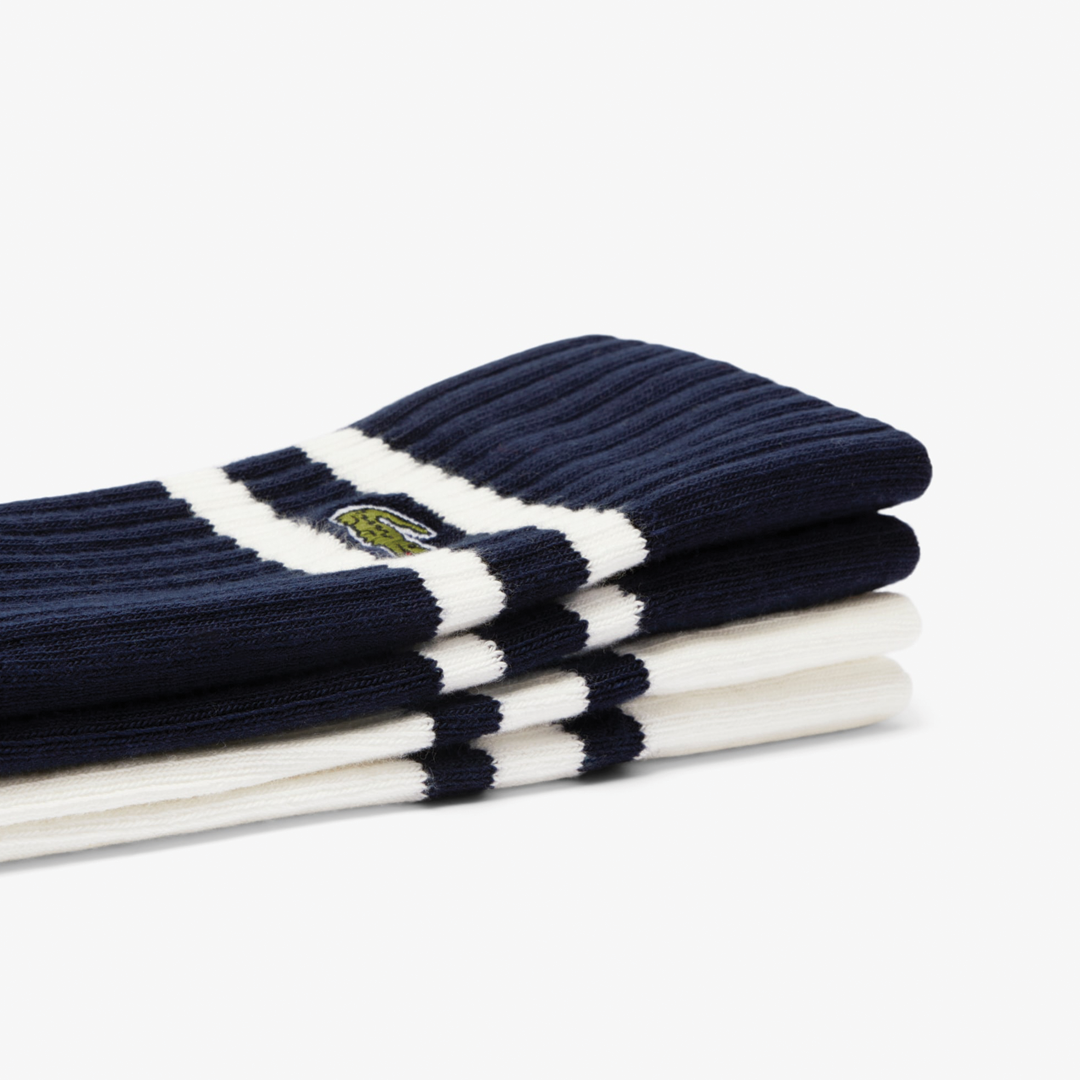 Navy Blue / White Stripe Socks (2 Pack)