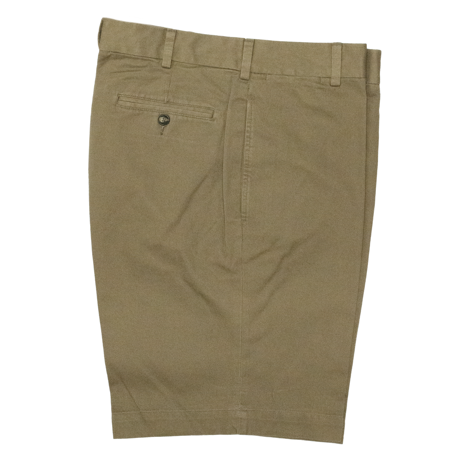 Olive Combed Cotton Shorts Classic Fit