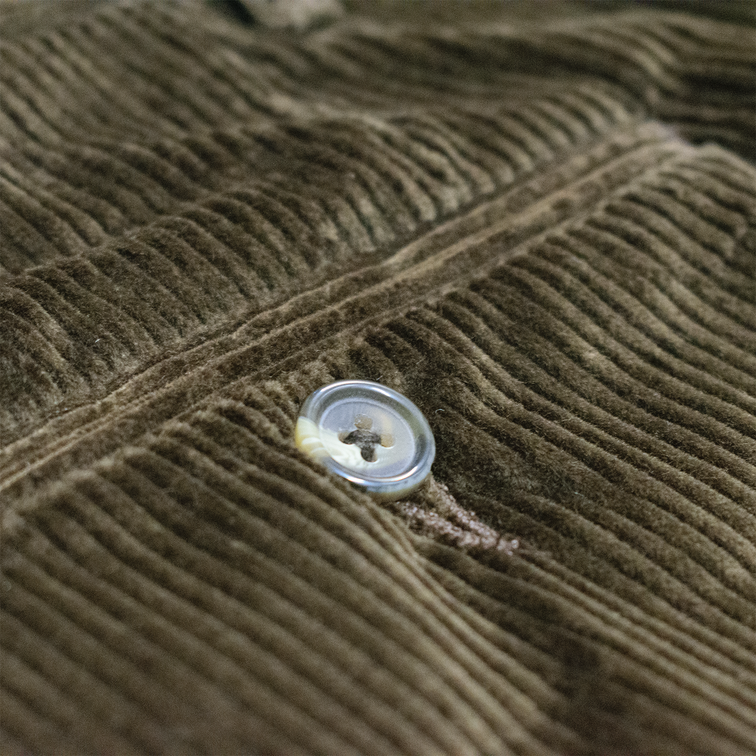 Olive Italian Corduroy Trousers - Classic Fit
