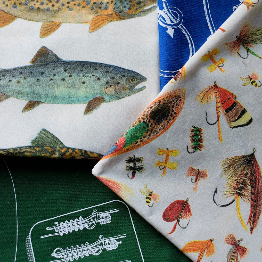 Cream Fly Fishing Flies Bandana