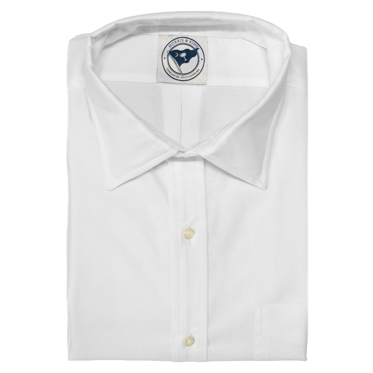 White 'Princeton Pinpoint' Button Up Shirt - Made To Order