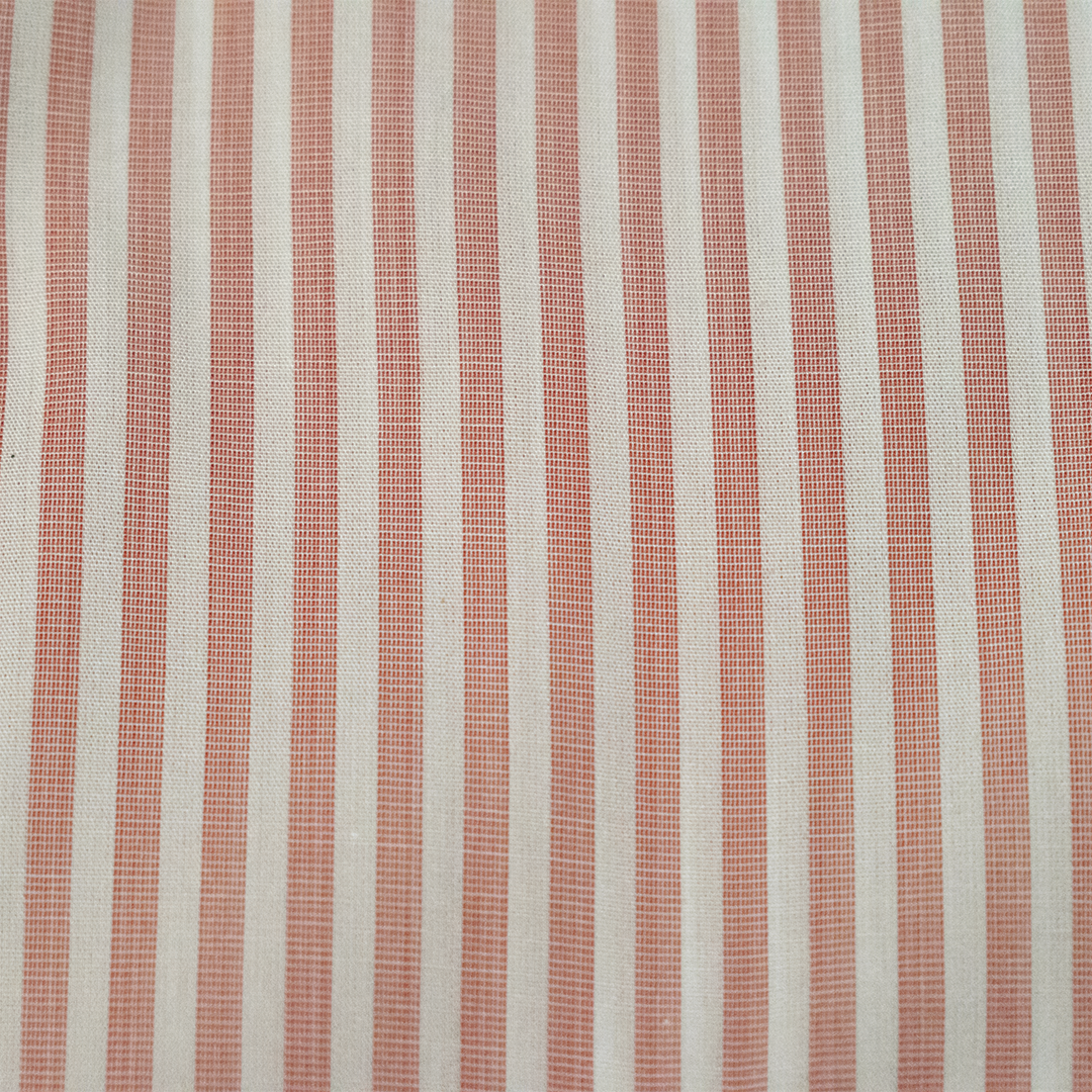Red Bengal Stripe Poplin MTO Button Down Shirt - Classic Fit