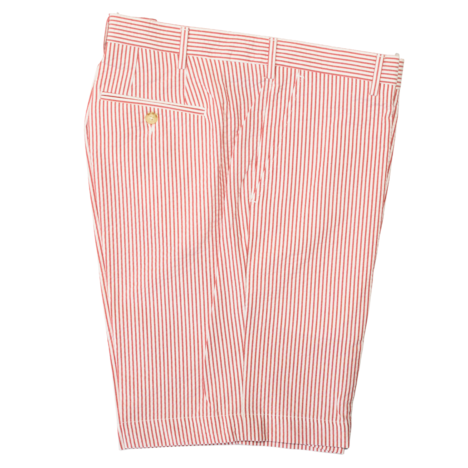 Red / White Seersucker Shorts - Classic Fit