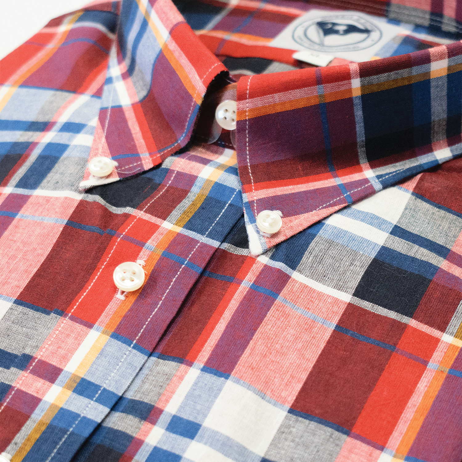Red / Blue Madras Button Down Shirt - Classic Fit