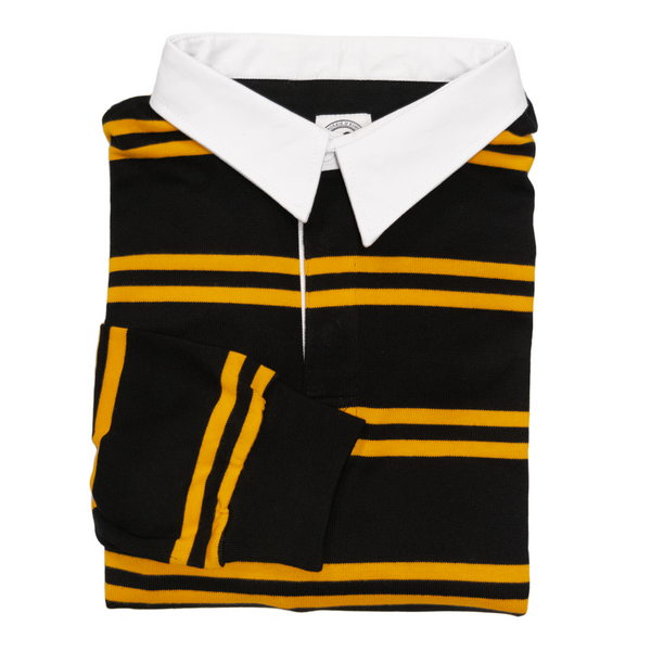 Orange / Black Stripe Summer Knit Rugby Shirt