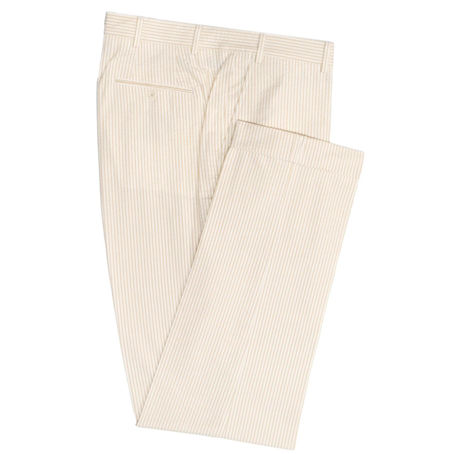 Pantalon En Seersucker Strasburg Pour Enfant, Taille 6 – Beige Et Blanc, Parfait Pour Le Printemps Et L'été