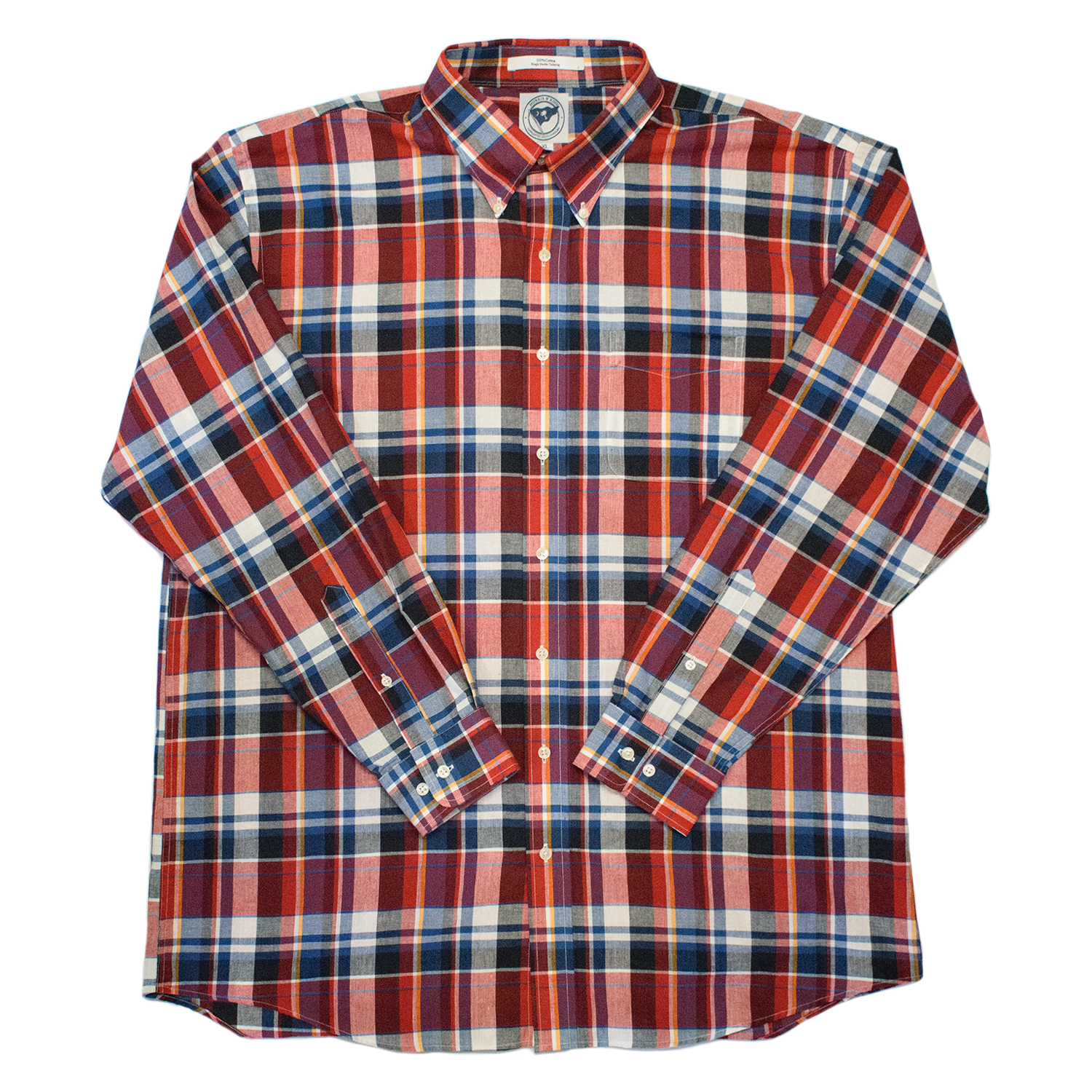 Red / Blue Madras Button Down Shirt - Classic Fit