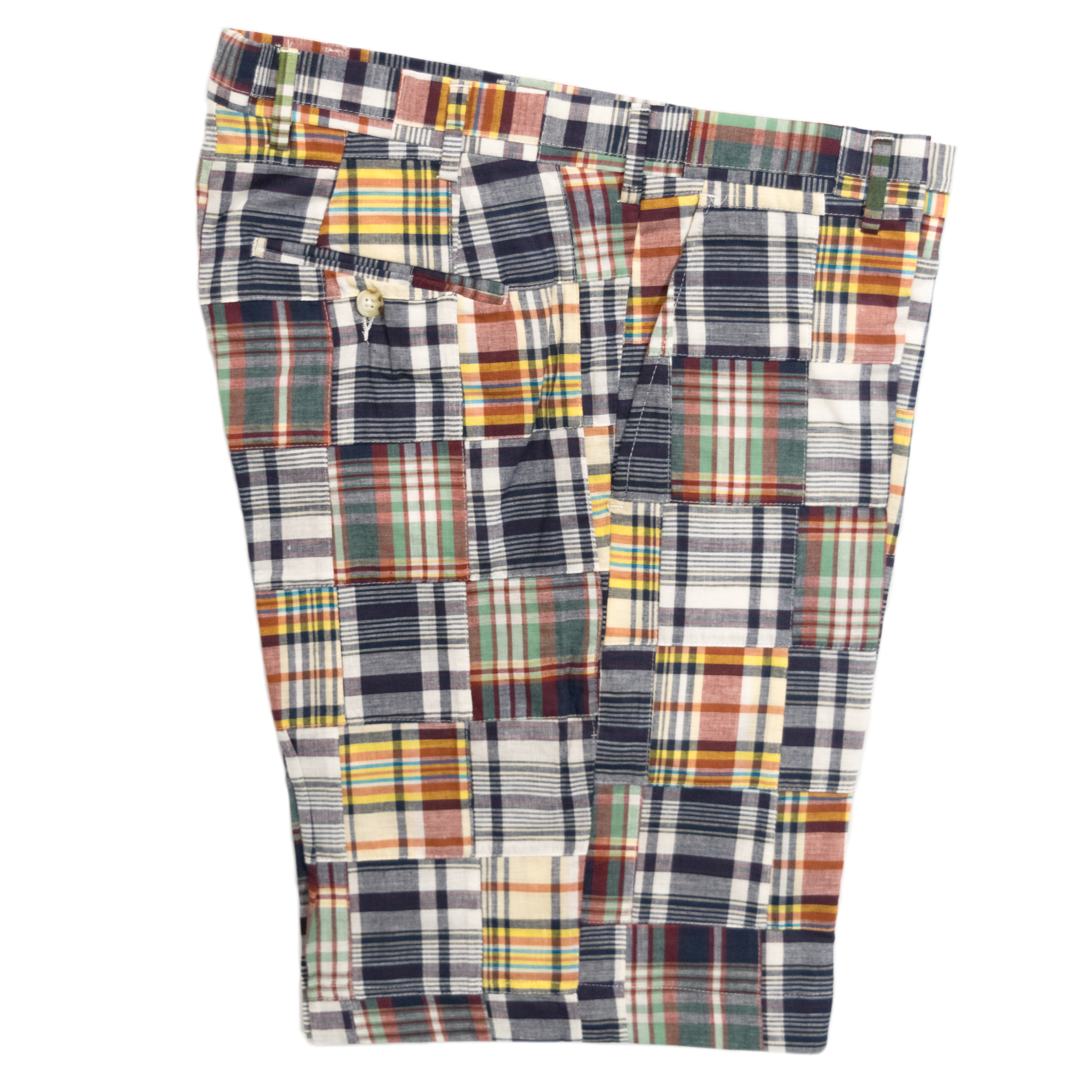 Navy Patch Madras Shorts - Classic Fit (SS25)