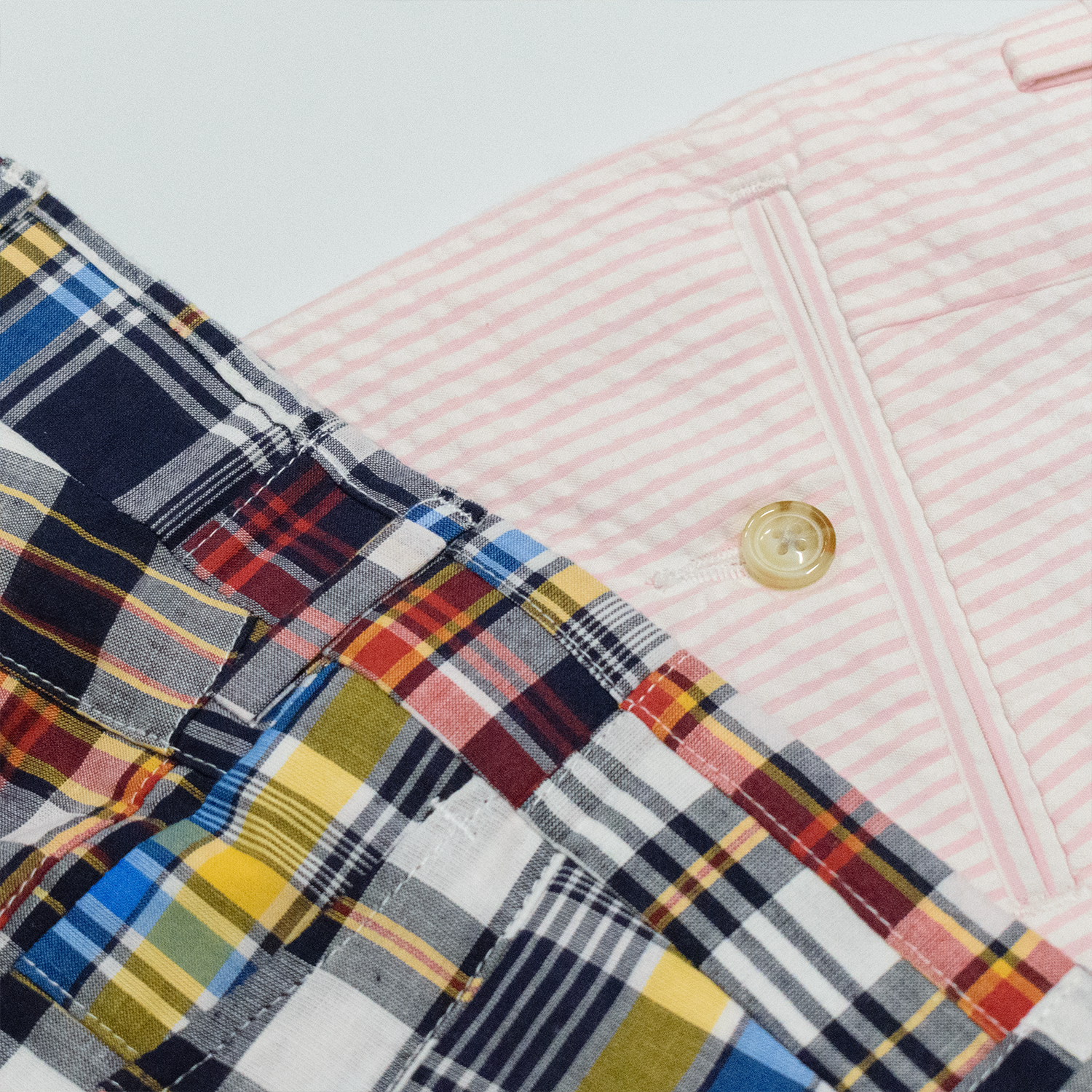 Pink / White Seersucker Shorts - Classic Fit (SS25)