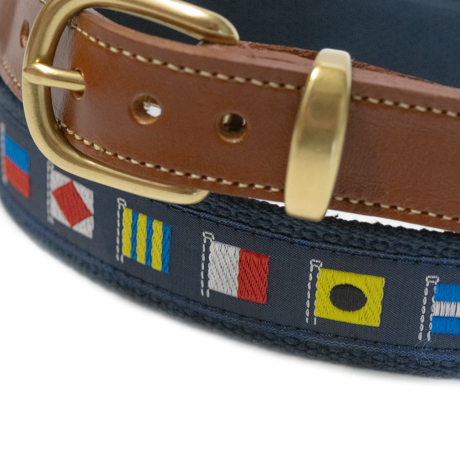 Navy Nautical Flag Belt