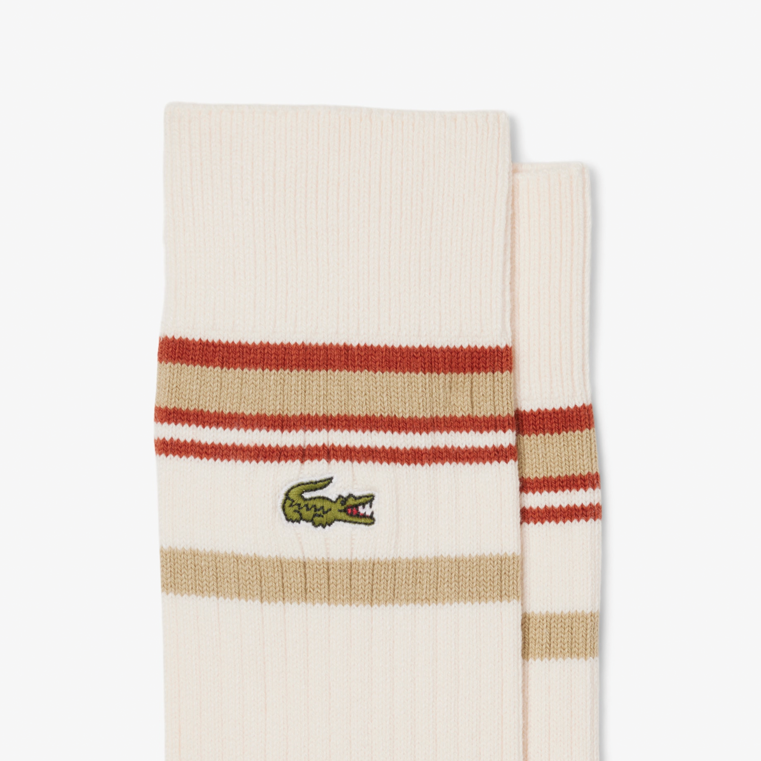 Beige / White Stripe Socks (2 Pack)