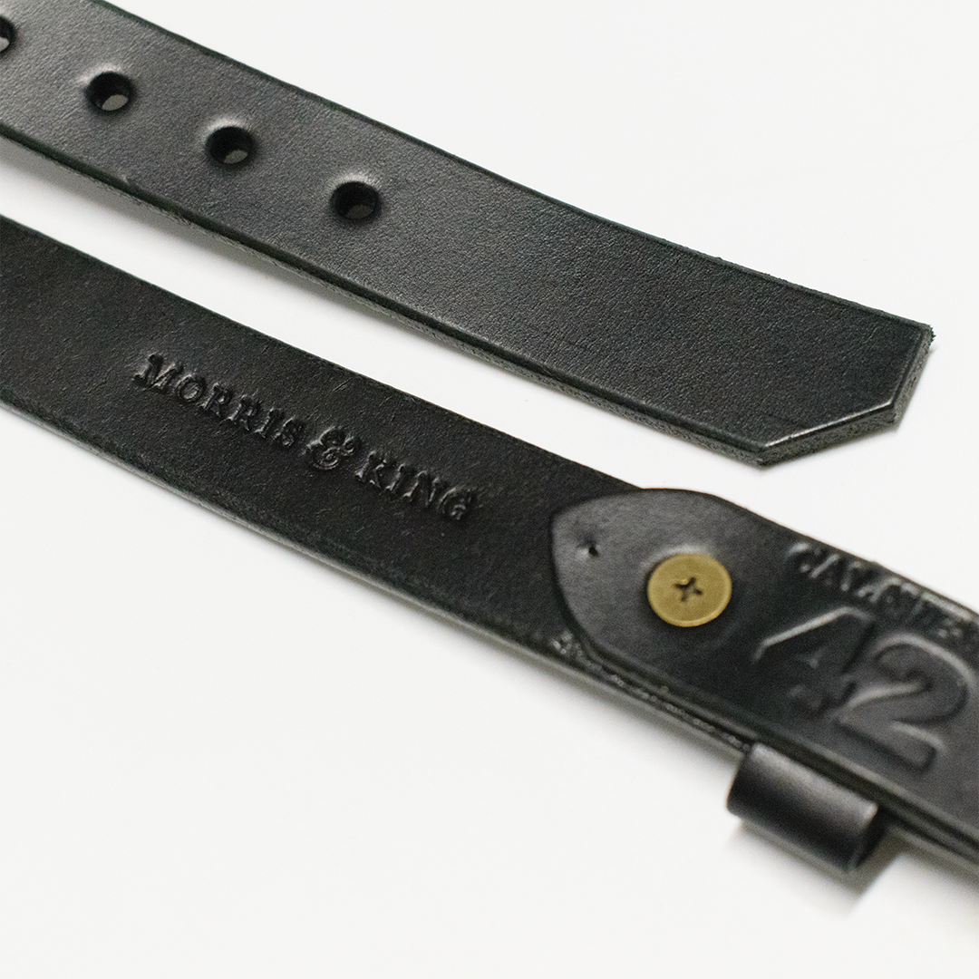 1" Black Bridle Spur Belt