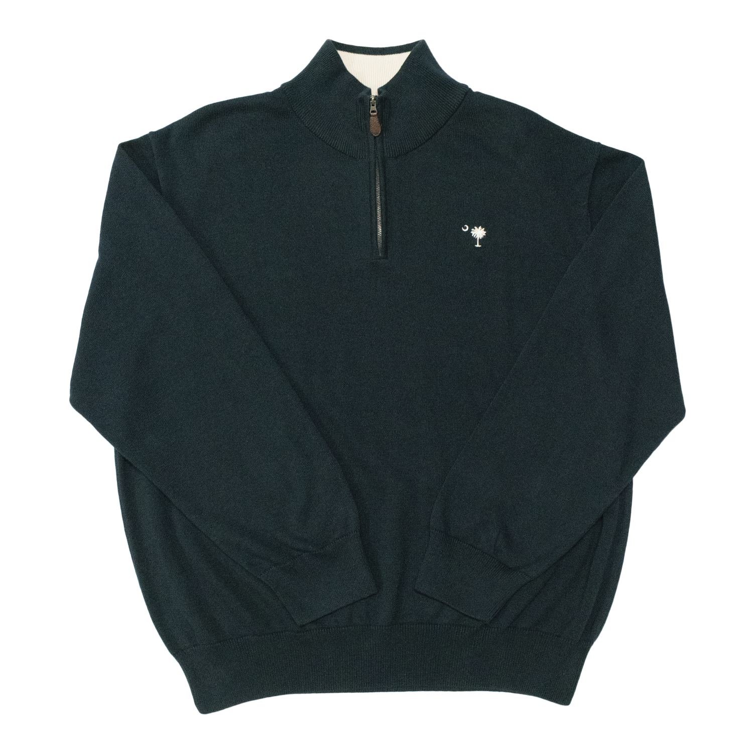 Dark Navy Midweight Quarter Zip Sweater