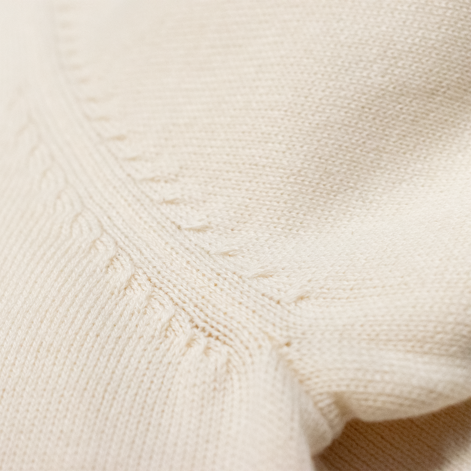 Ecru Lightweight Quarter Zip Sweater