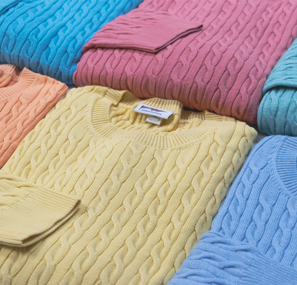 Shamrock Cable Crewneck Sweater