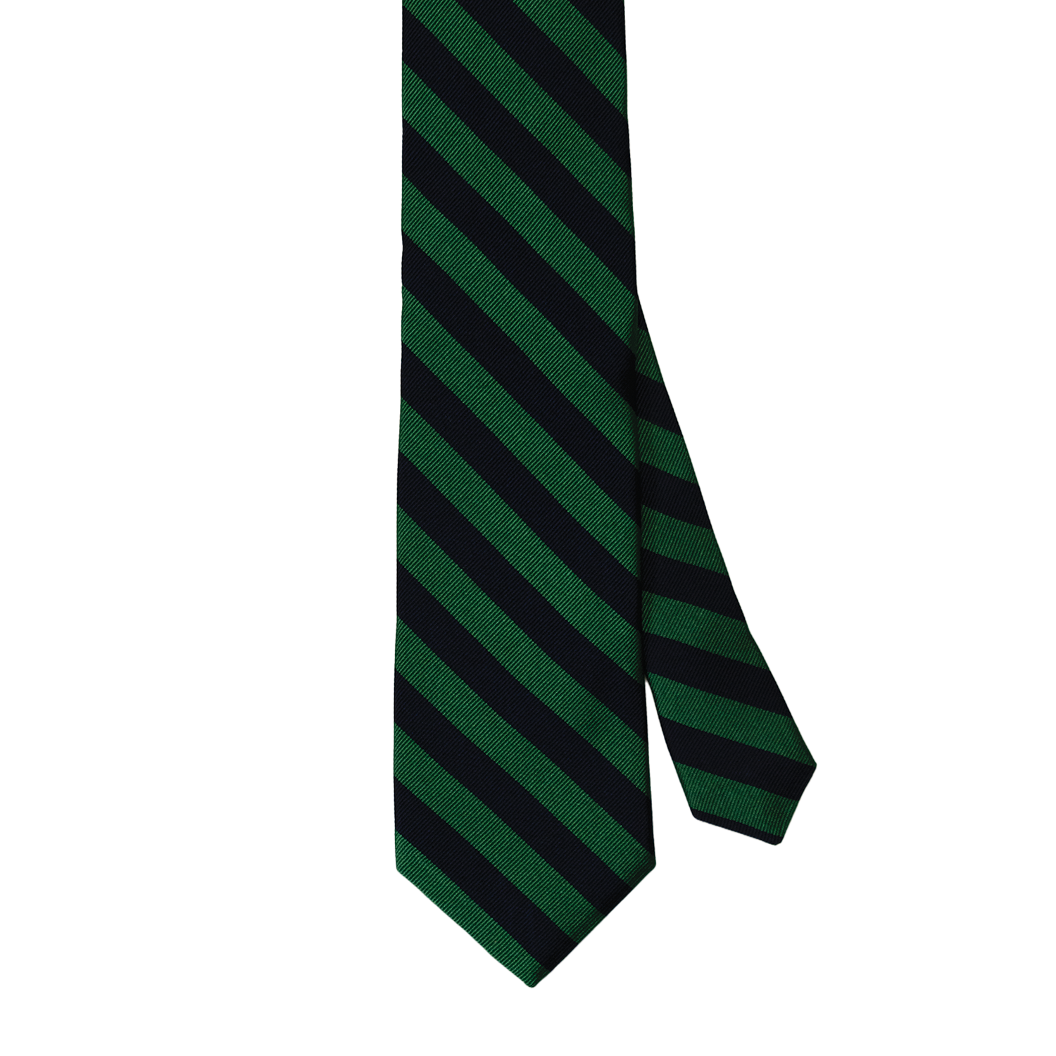 Green / Navy Stripe Repp Tie