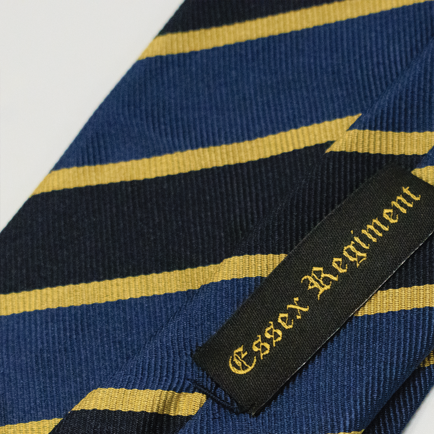 Navy / Blue / Gold Regimental Tie - Essex Regiment