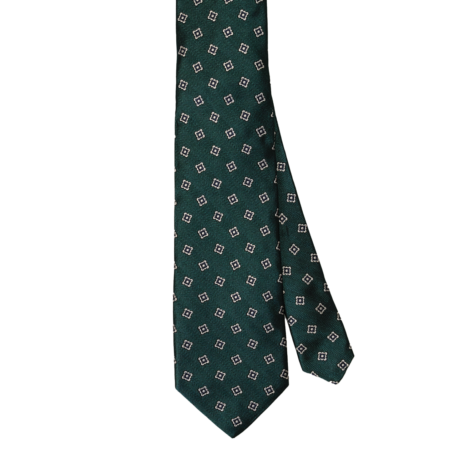 Green / Blue & Silver Squares Tie