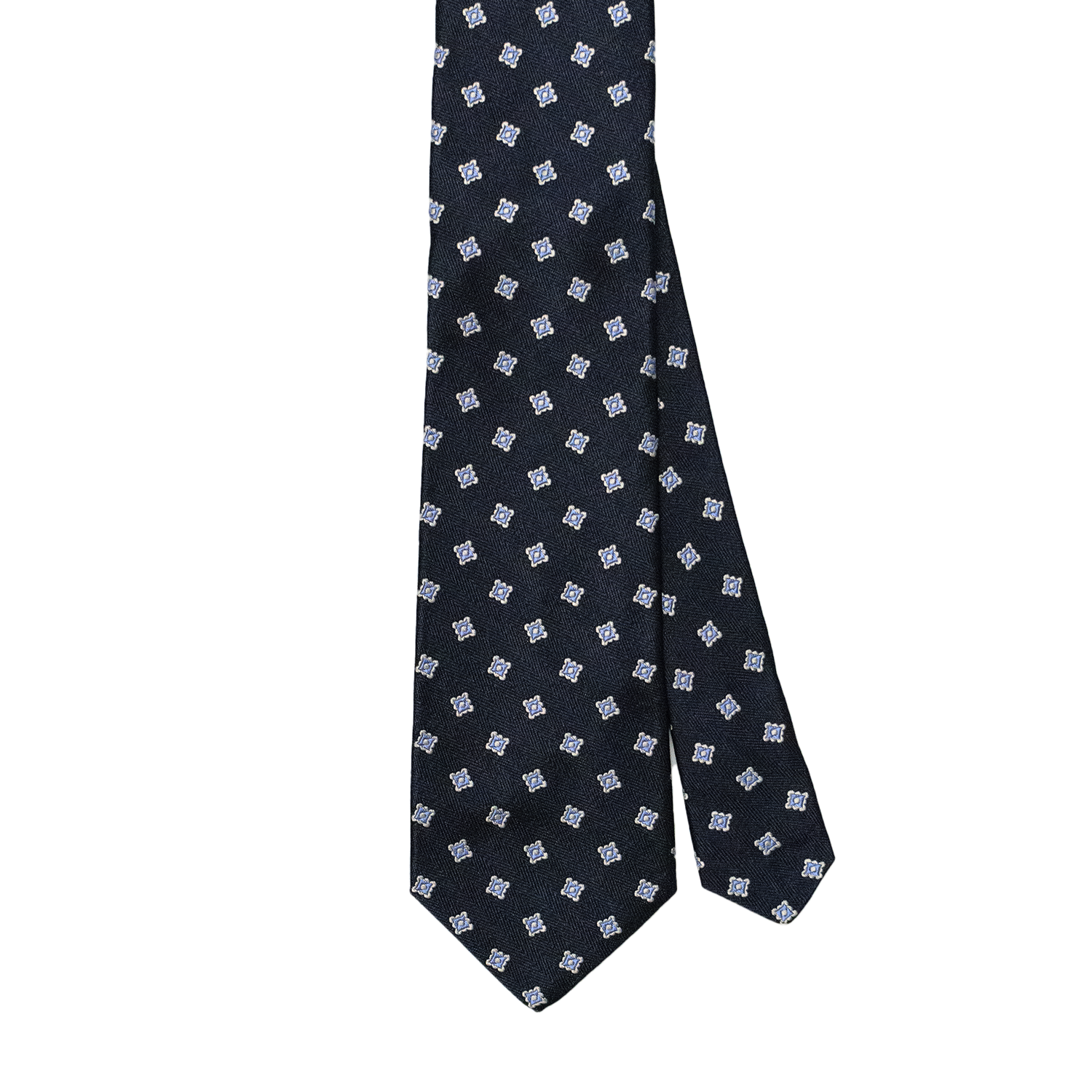 Navy / Blue & Silver Squares Tie