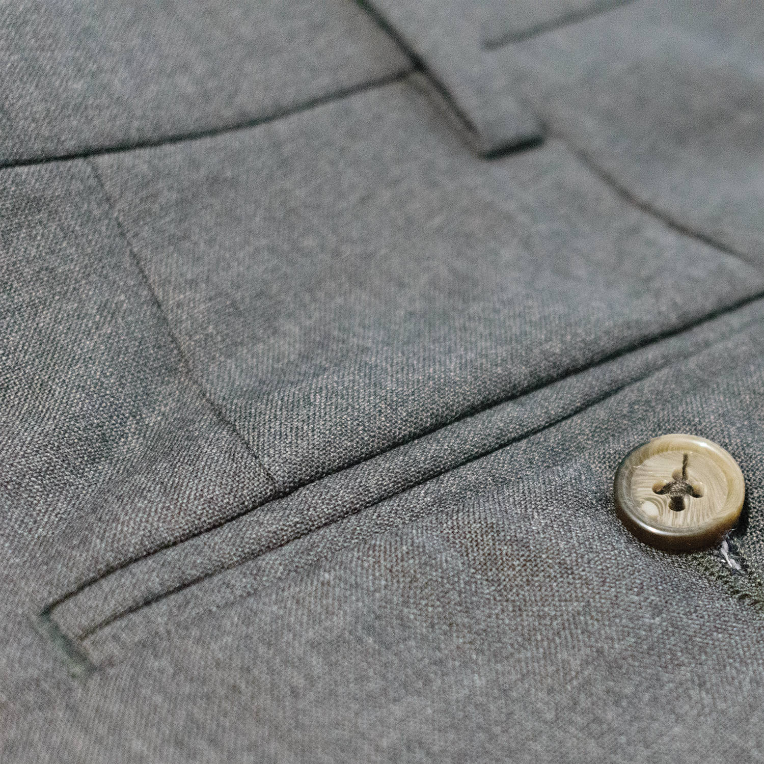 Grey Tropical Wool Trousers - Classic Fit (SS24)