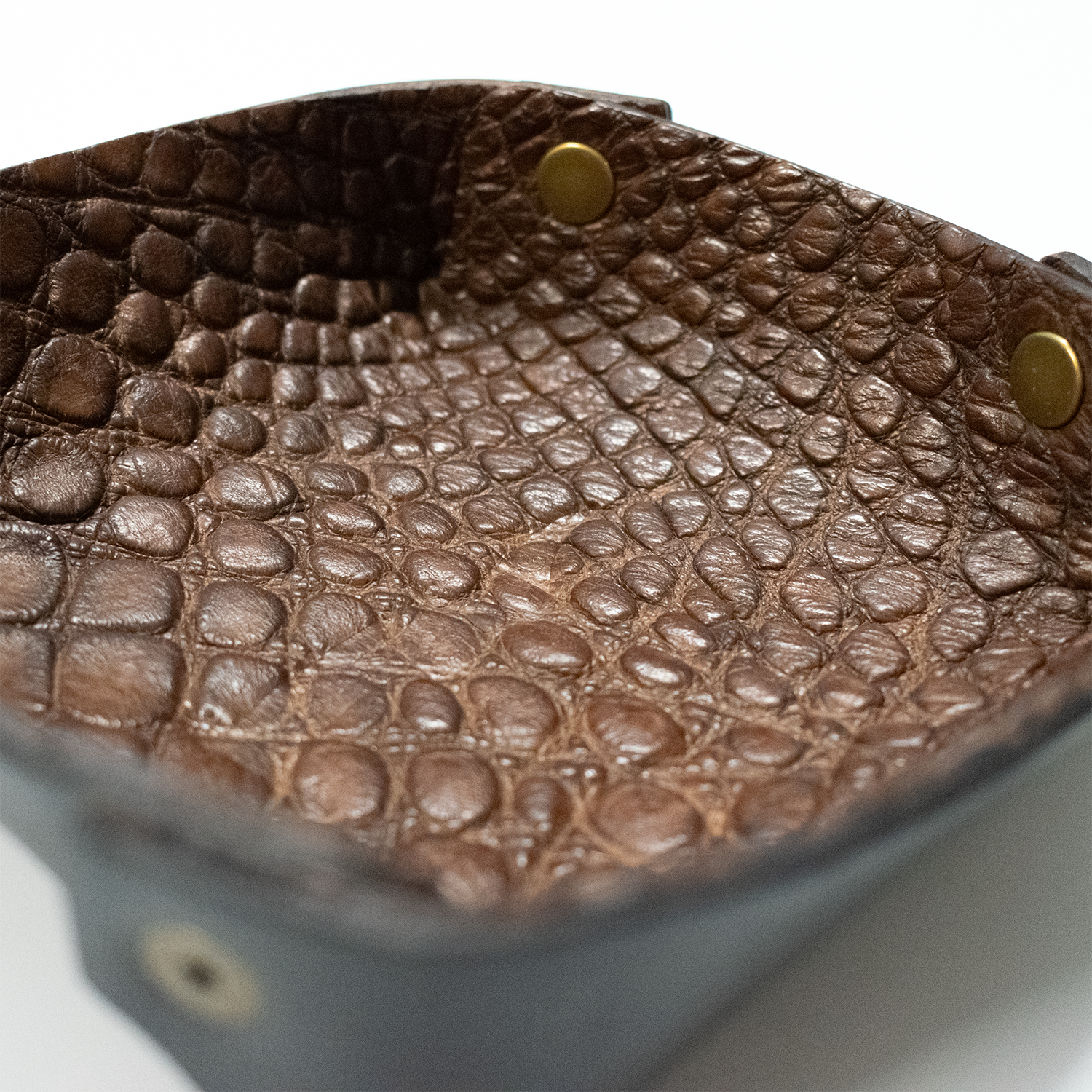 Alligator Leather Valet Tray