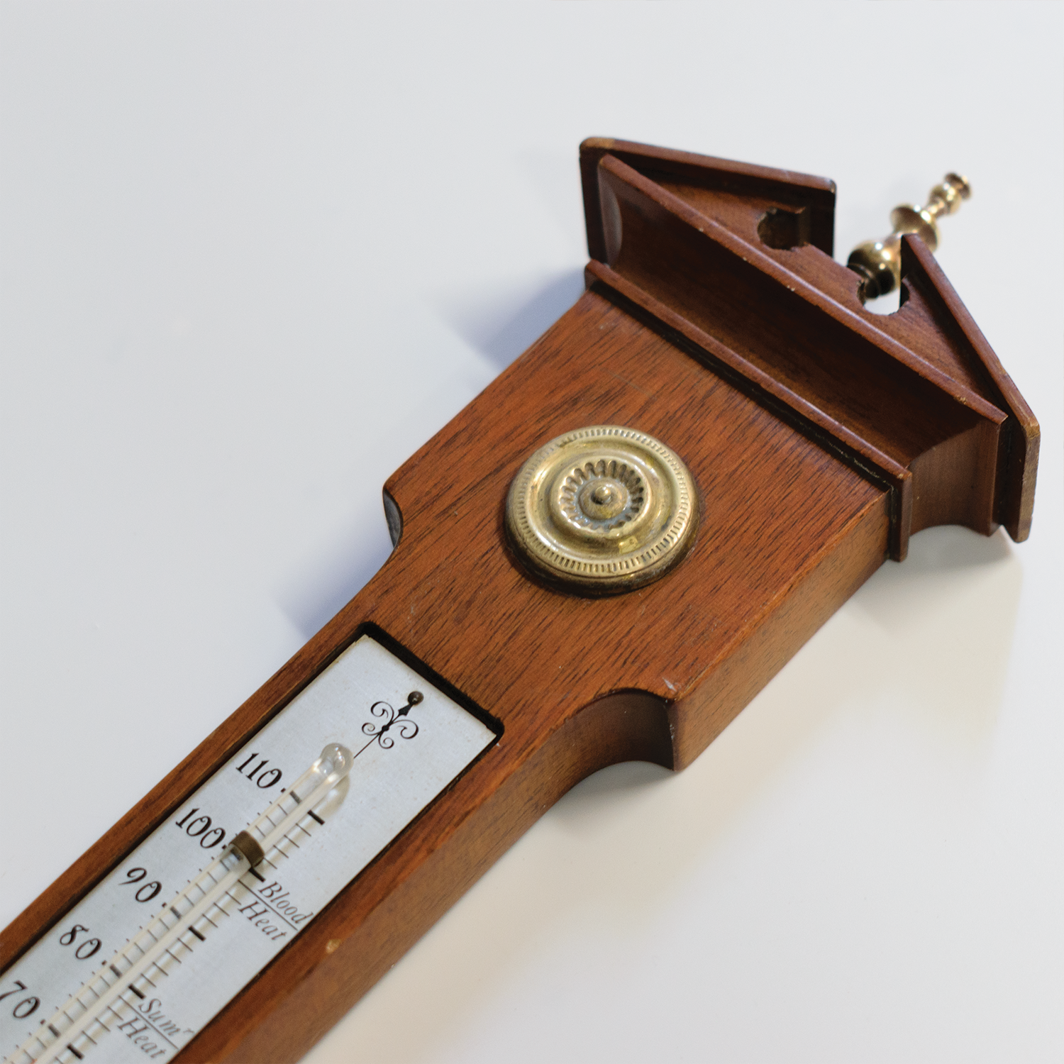 Wooden English Movement Barometer (1960s)