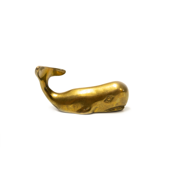 M&K Vintage - Brass Whale Paperweight (1970s)