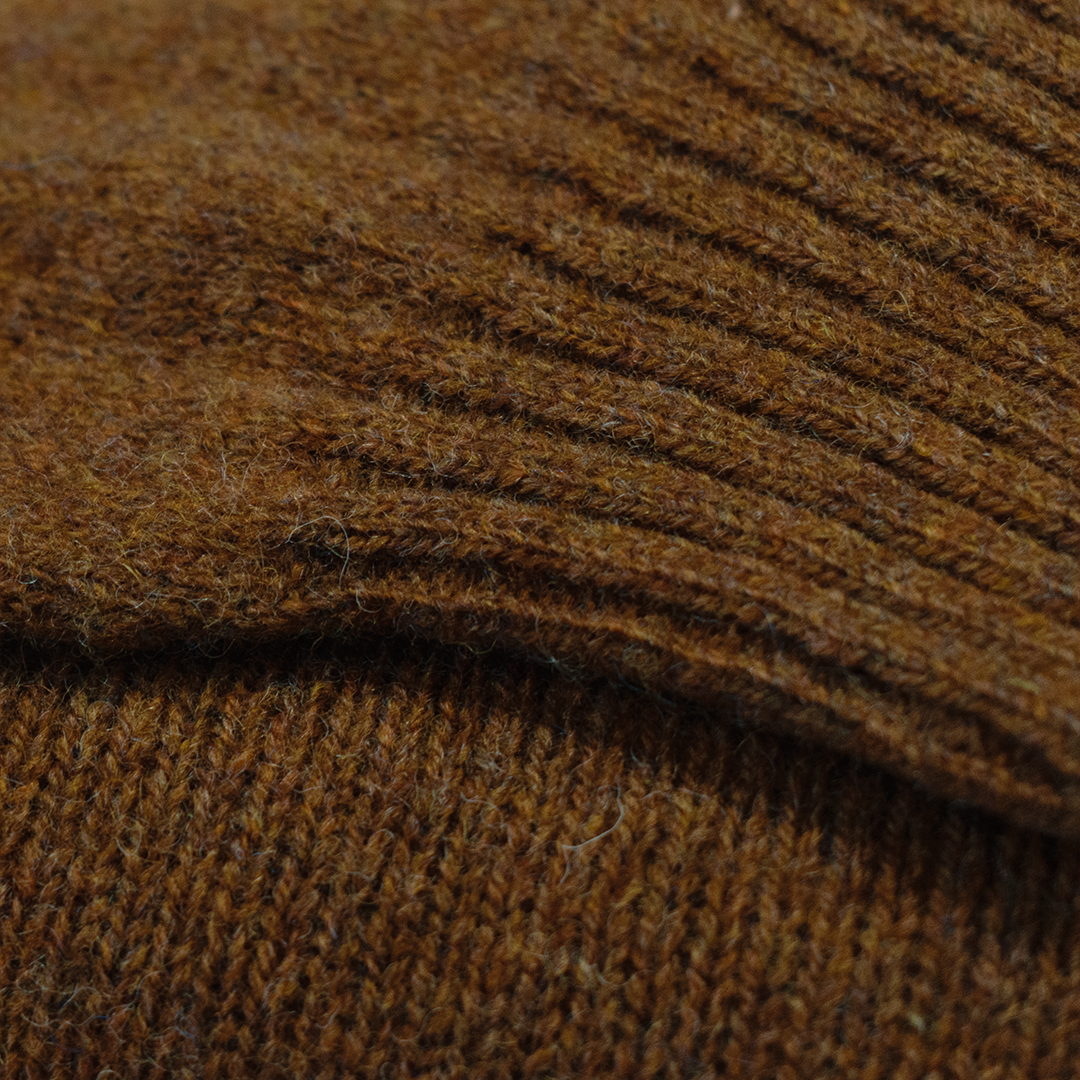 Whiskey Scottish Shetland Wool Sweater