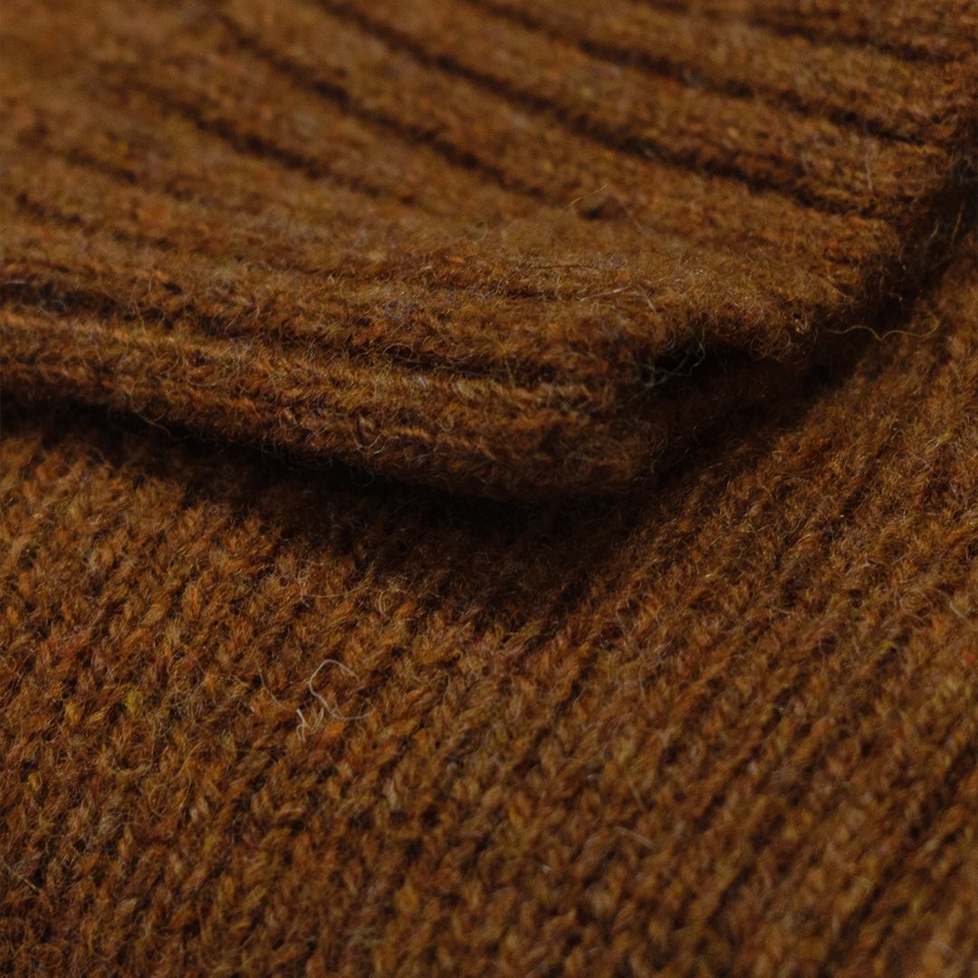 Whiskey Scottish Shetland Wool Cardigan