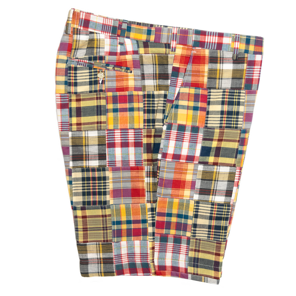 Yellow Patch Madras Shorts - Classic Fit