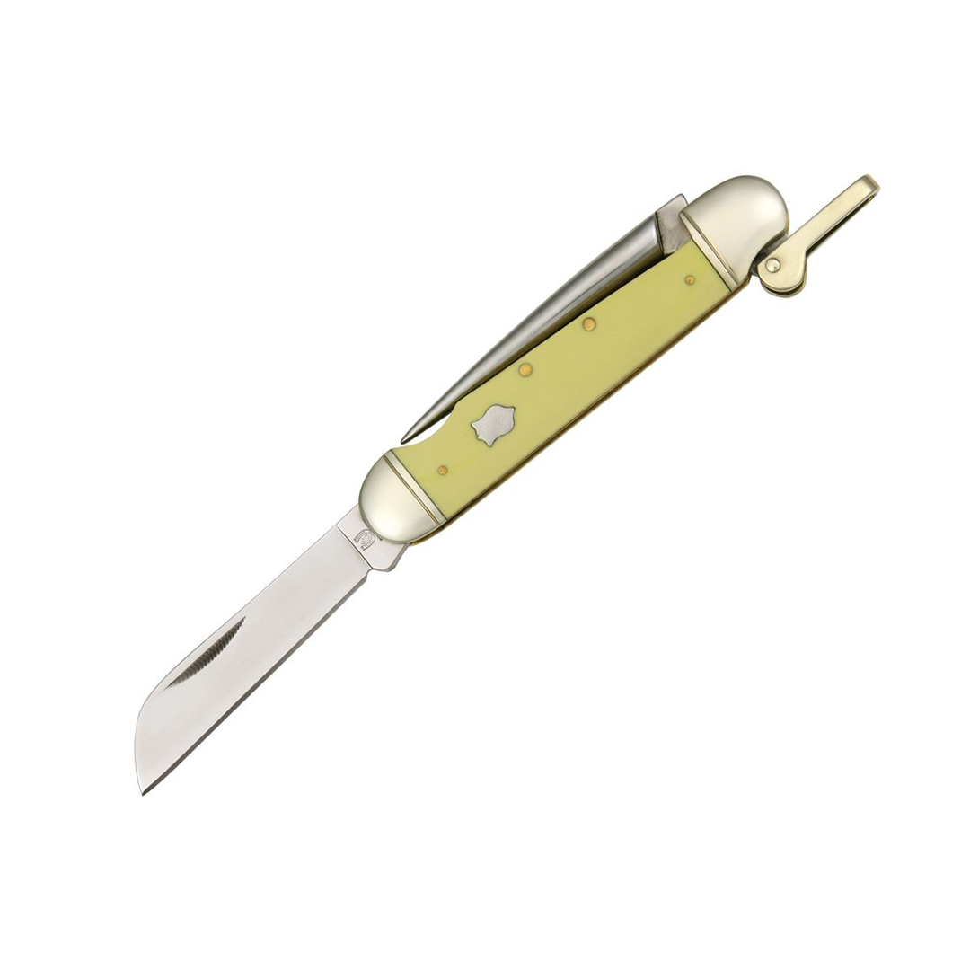Yellow Marlin Spike Folding Knife