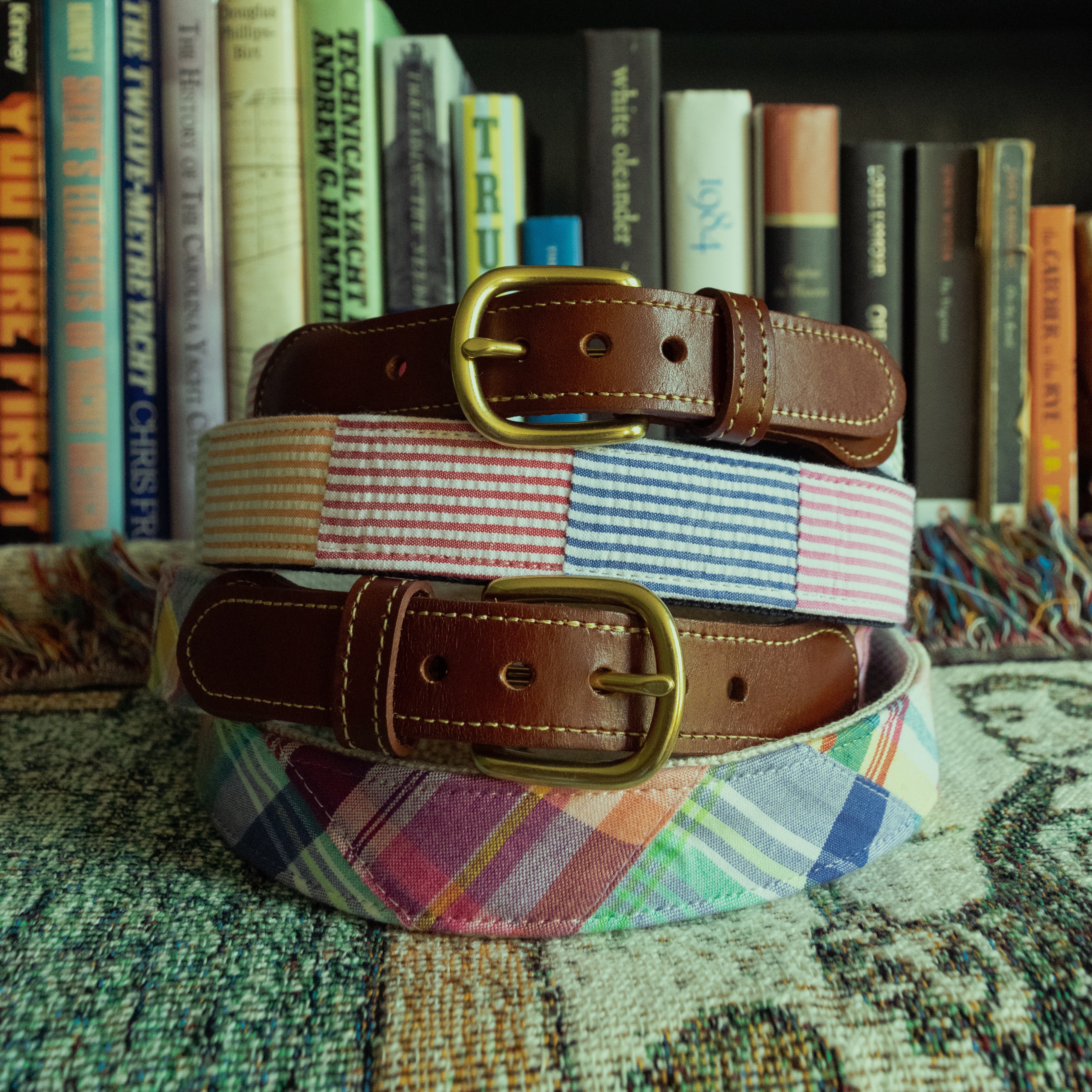 Pastel Patch Madras Belt