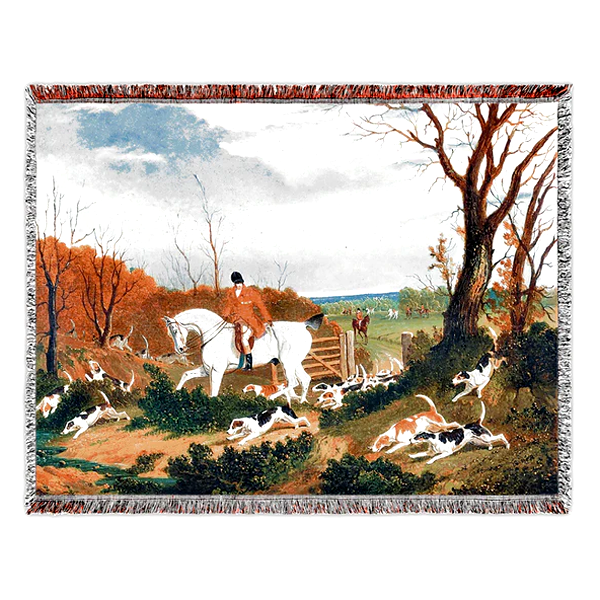 The Suffolk Hunt (1833) Woven Blanket - Made To Order The Suffolk Hunt (1833) Woven Blanket - Made To Order