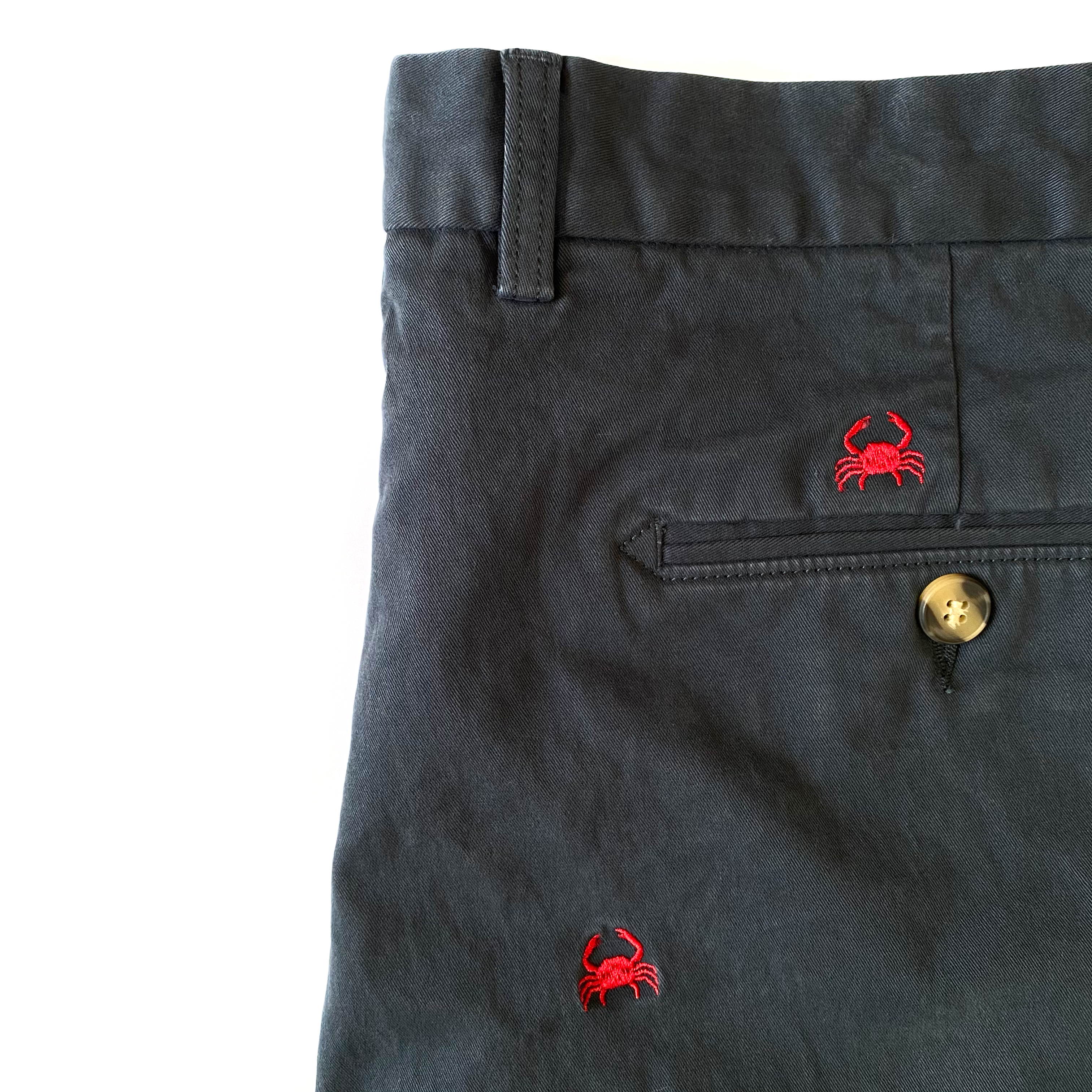 Red Crab Motif Twill Pants - Regular Fit (SS22)