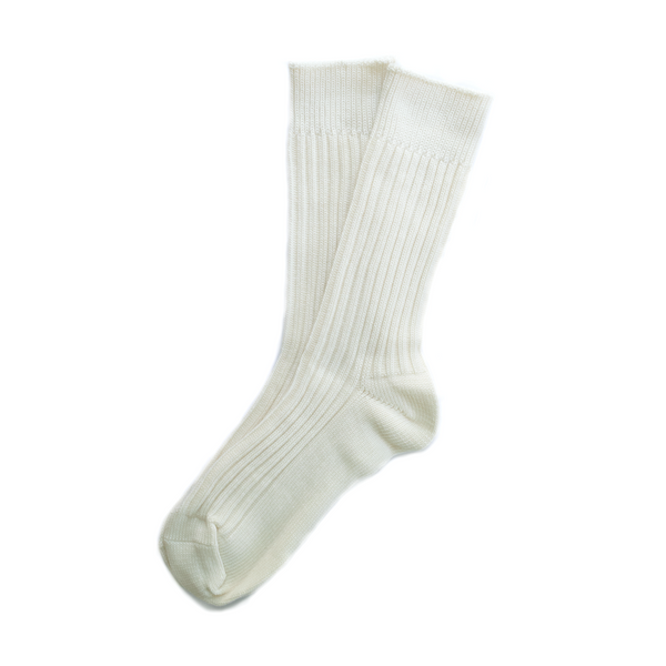 White Knit Tube Socks