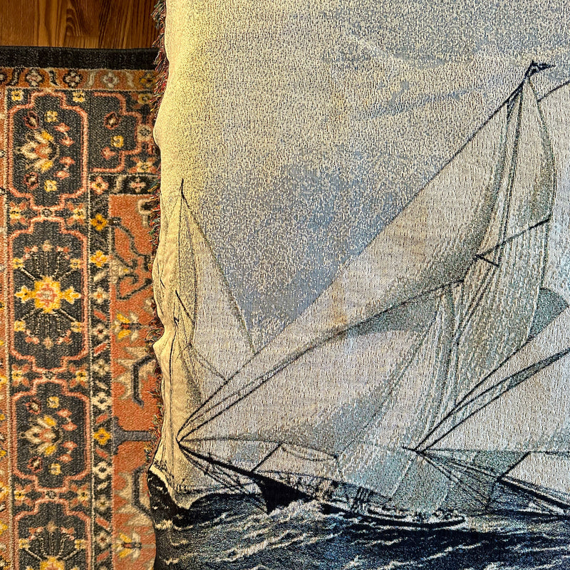 Yachts On A Summer Cruise (1871) Woven Blanket