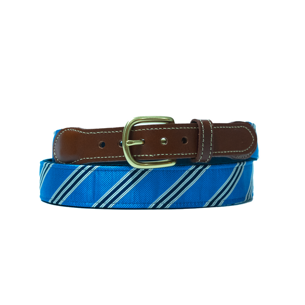 Yale Blue Silk Tie Belt