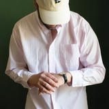 Morris & King Pink / White Seersucker Button Down Shirt - Classic Fit