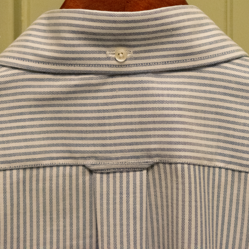 Morris & King Blue / White Stripe Oxford Button Down Shirt - Classic Fit