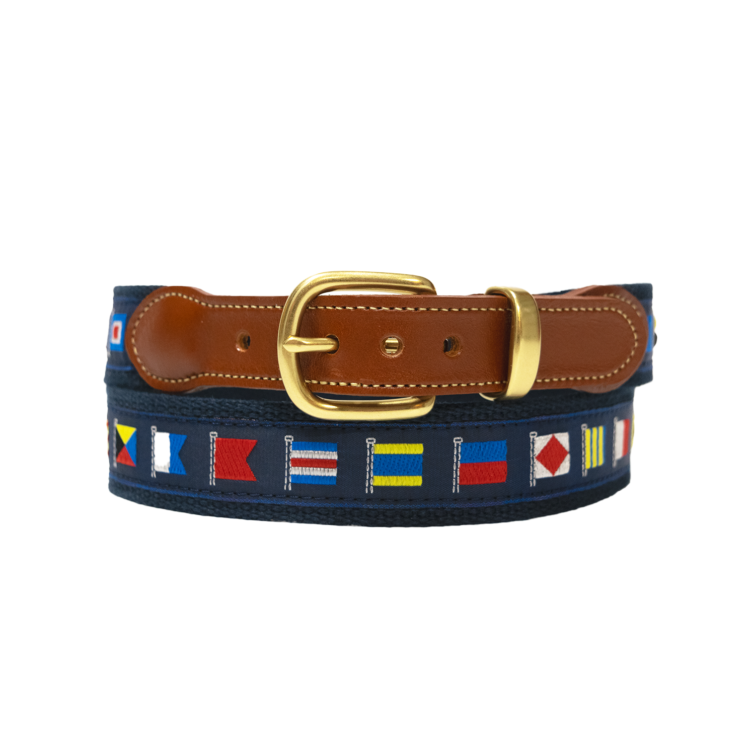 Navy Nautical Flag Belt