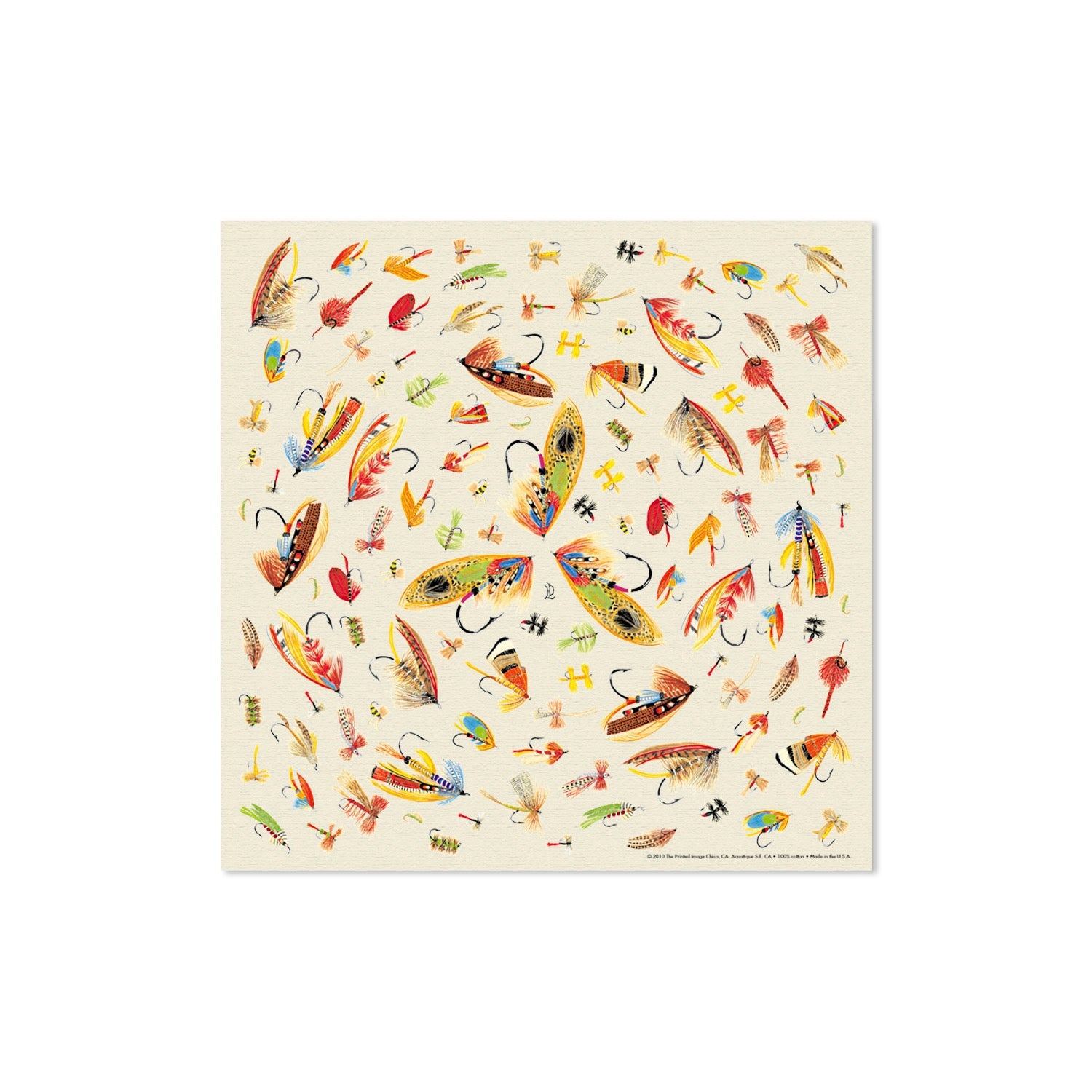 Cream Fly Fishing Flies Bandana