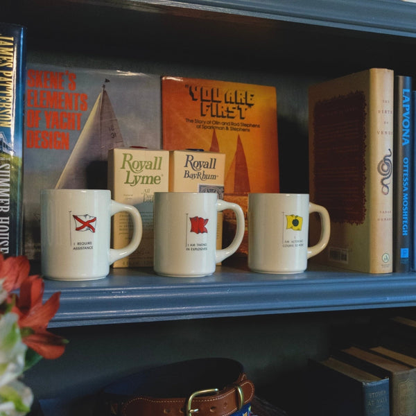 M&K Vintage - Signal Flag Mug - "I Require Assistance" (1970s)