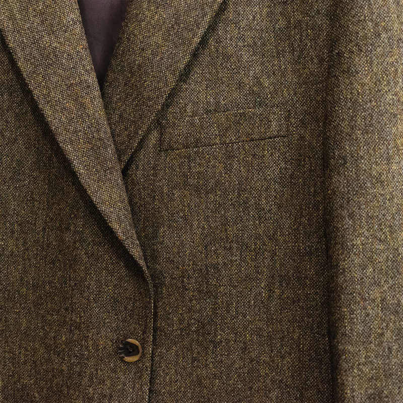 Olive Shetland Wool Sport Coat