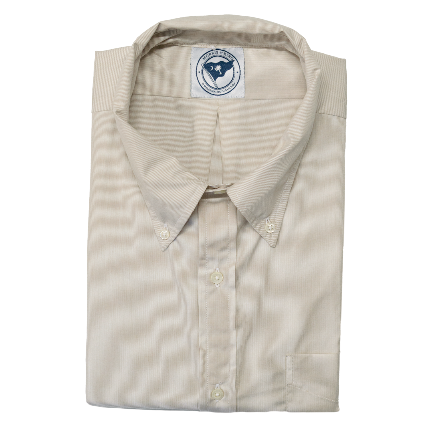 Beige Mini Stripe MTO Button Down Shirt