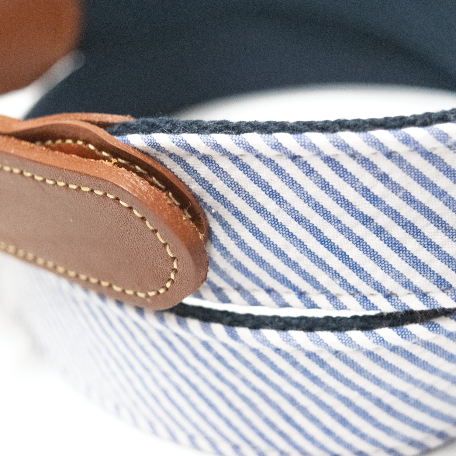 Navy Seersucker Belt (SS23)