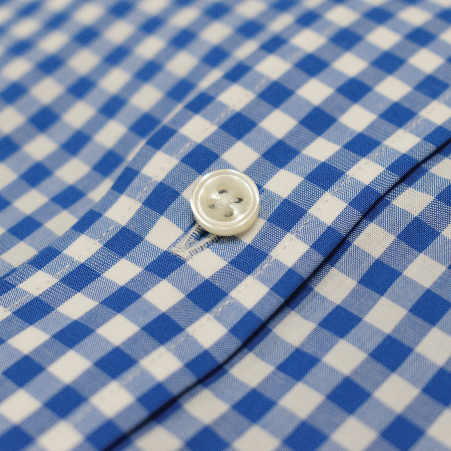 Blue Gingham Clubhouse Sport Shirt - Traditional Fit