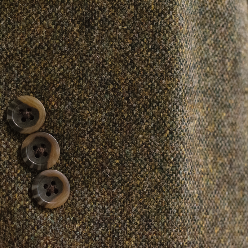 Olive Shetland Wool Sport Coat