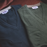 Dark Green V-Neck Sweater