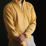 Yellow Lightweight Quarter Zip Sweater